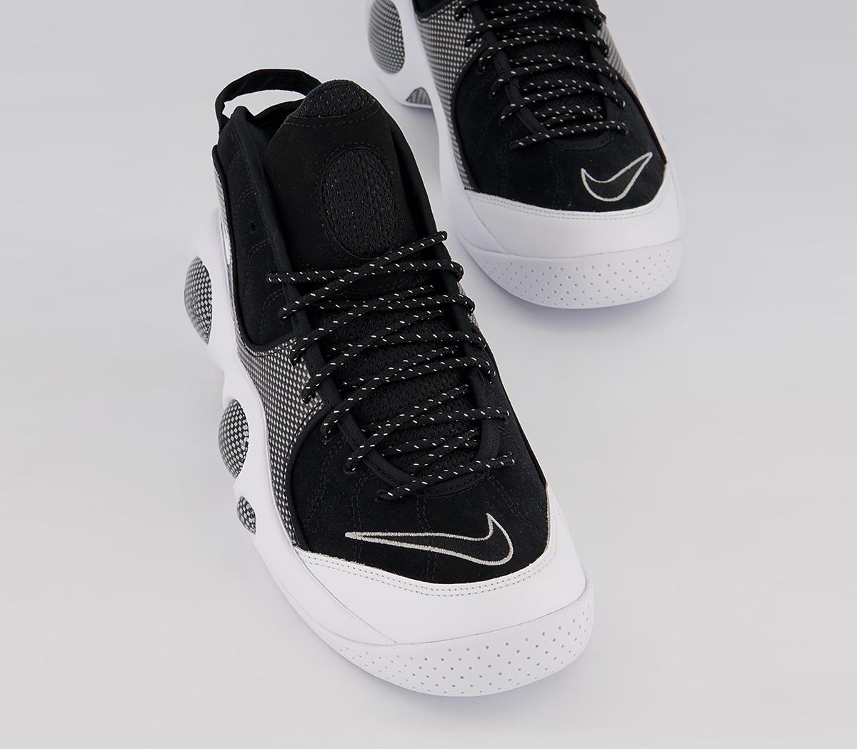 Nike Air Zoom Flight 95 Trainers Nike Air Zoom Flight 95 Trainers Black White Metallic Silver