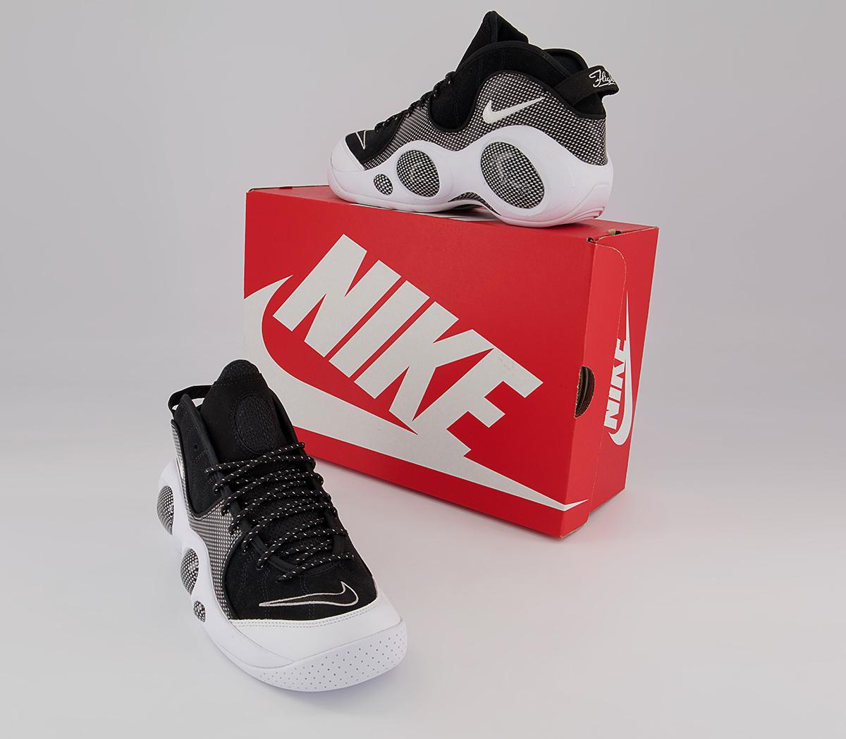 Nike Air Zoom Flight 95 Trainers Nike Air Zoom Flight 95 Trainers Black White Metallic Silver