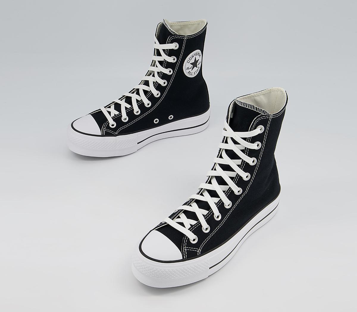 Converse Ctas Platform X-Hi Trainers Black White - Women's Trainers