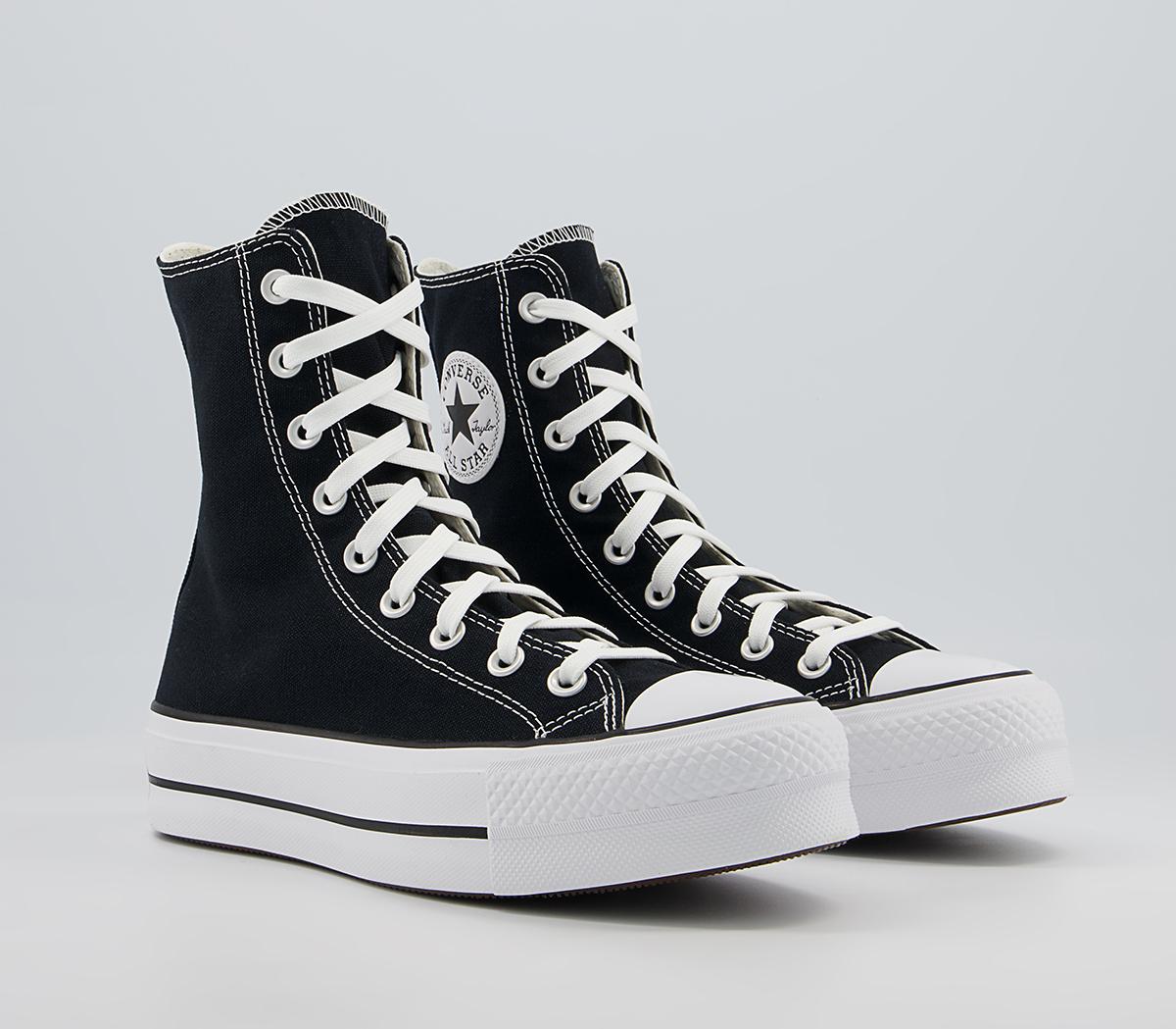 Converse Ctas Platform X-Hi Trainers Black White - Women's Trainers