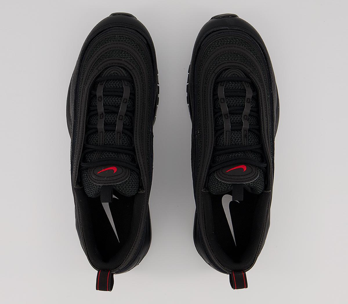 Nike Air Max 97 Trainers Nike Air Max 97 Trainers Black Univ Red White