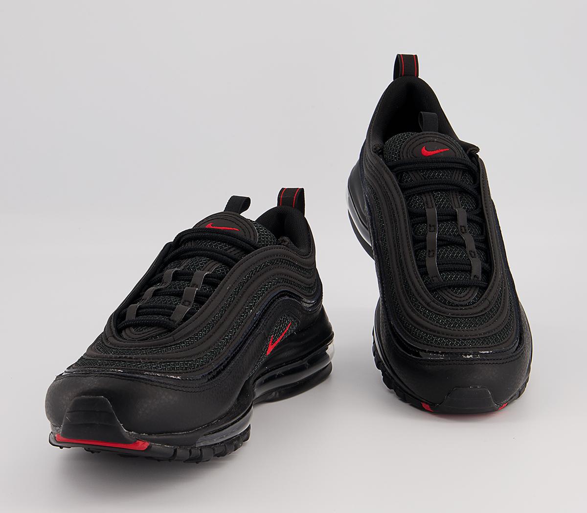 Nike Air Max 97 Trainers Nike Air Max 97 Trainers Black Univ Red White
