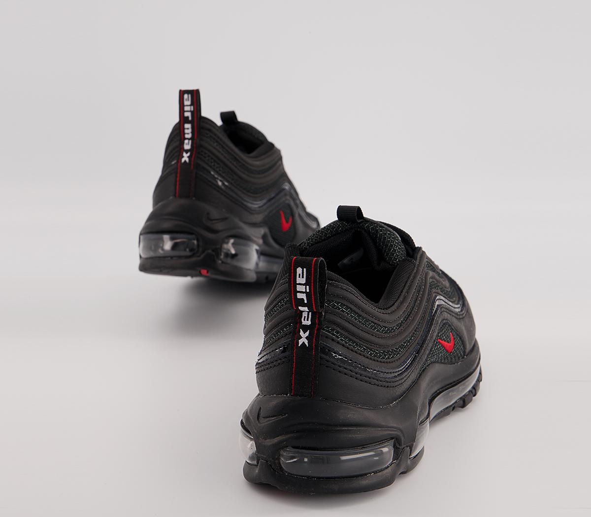 Nike Air Max 97 Trainers Nike Air Max 97 Trainers Black Univ Red White