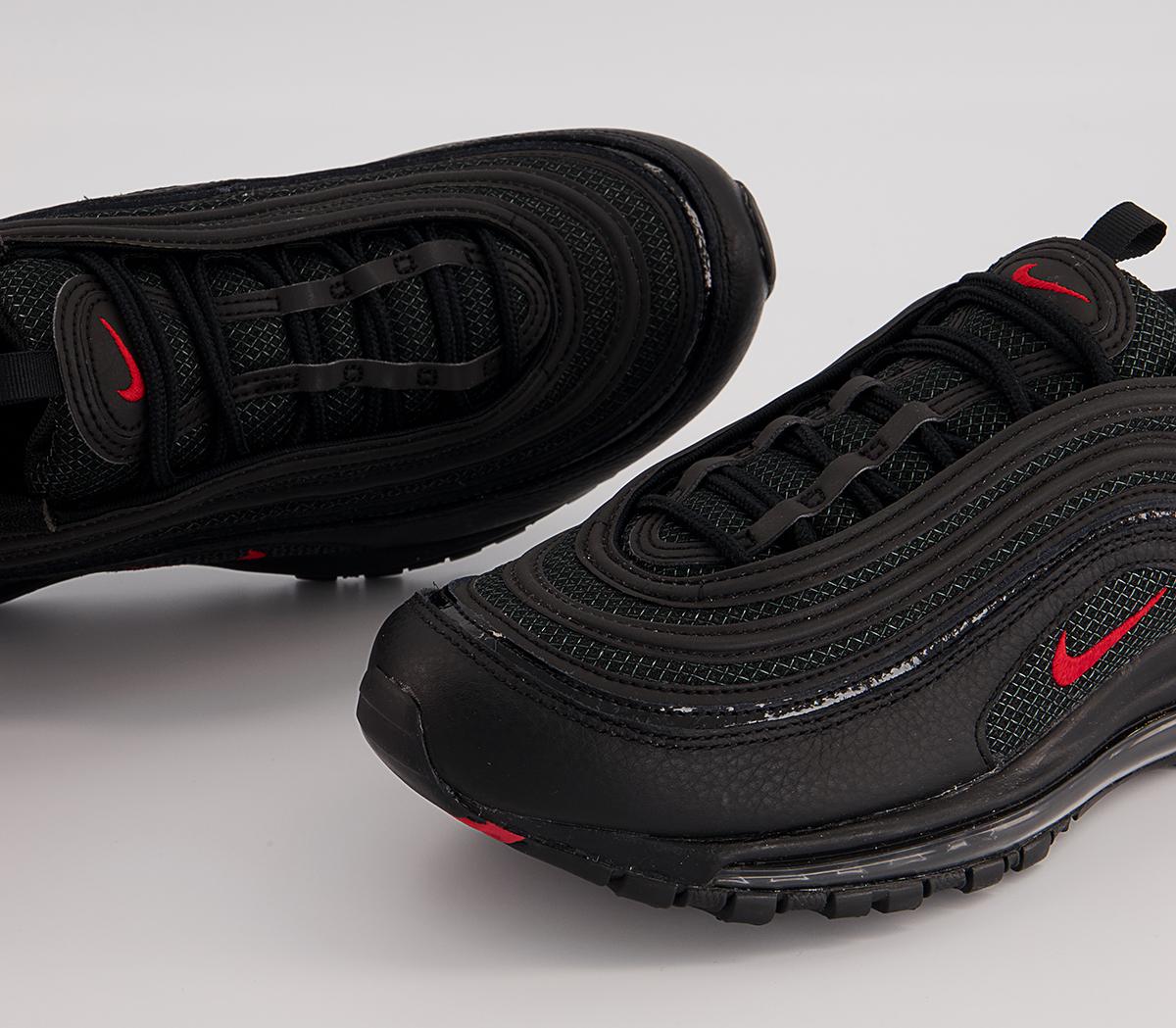 Nike Air Max 97 Trainers Nike Air Max 97 Trainers Black Univ Red White