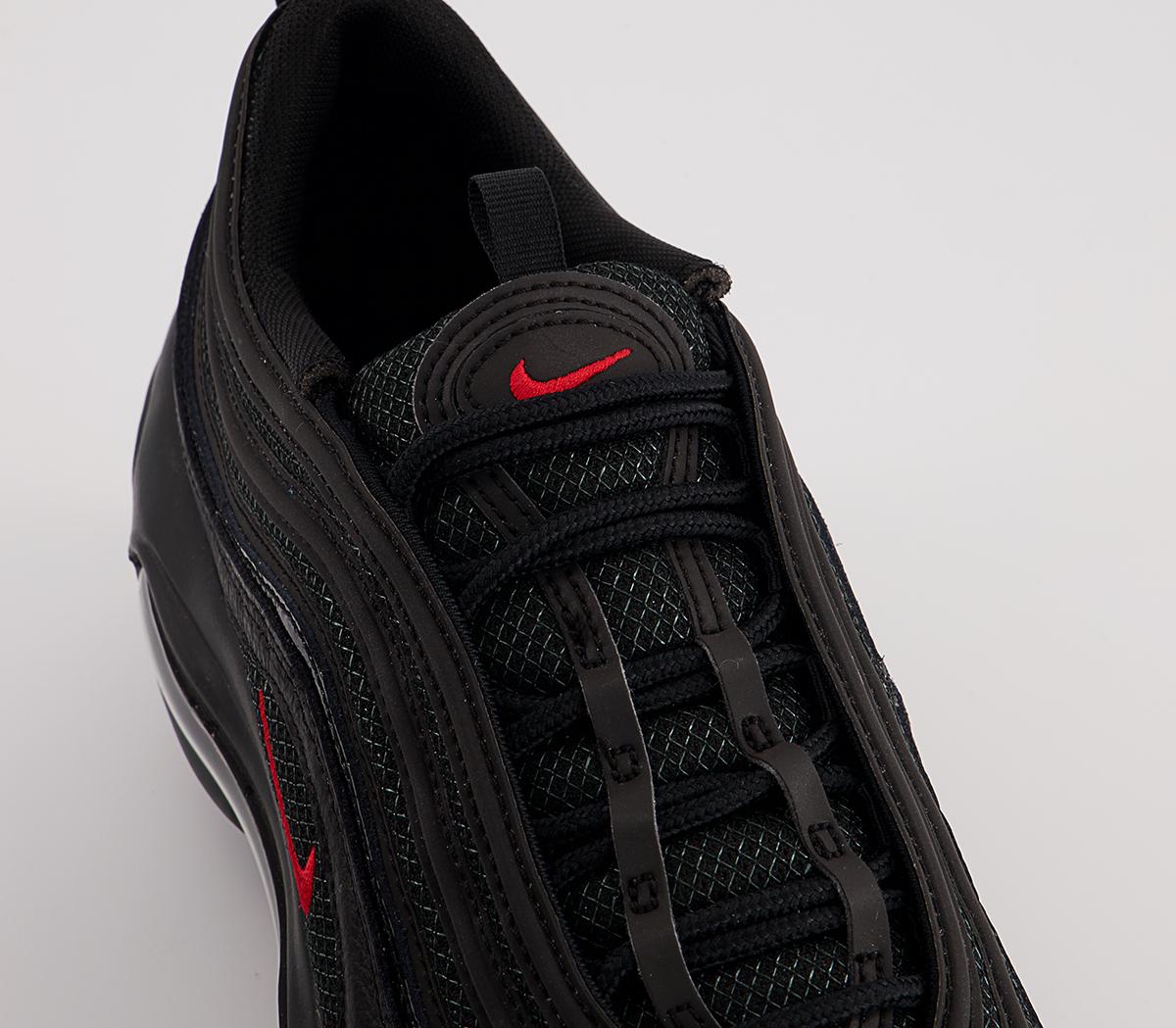 Nike Air Max 97 Trainers Nike Air Max 97 Trainers Black Univ Red White