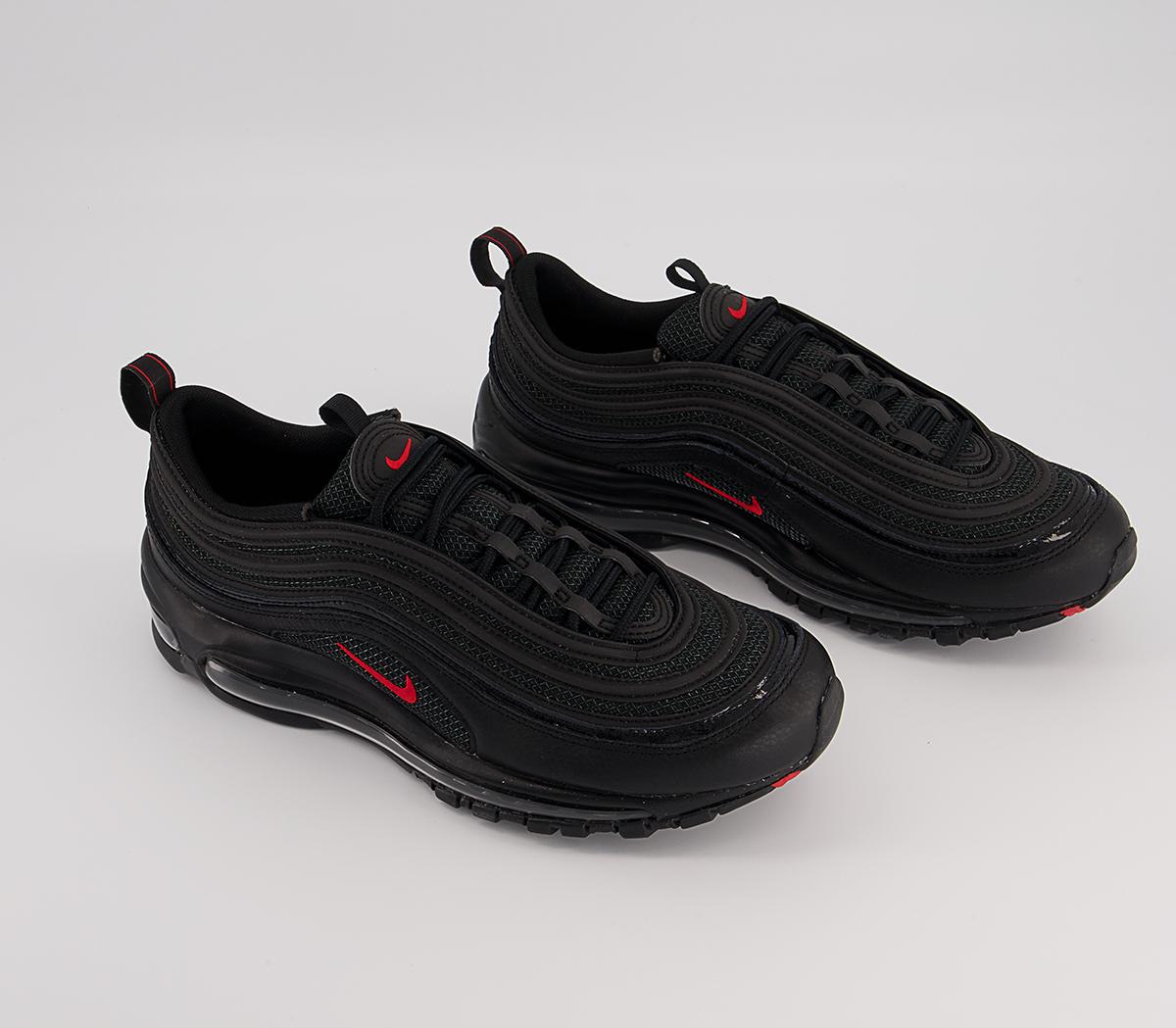 Nike Air Max 97 Trainers Nike Air Max 97 Trainers Black Univ Red White
