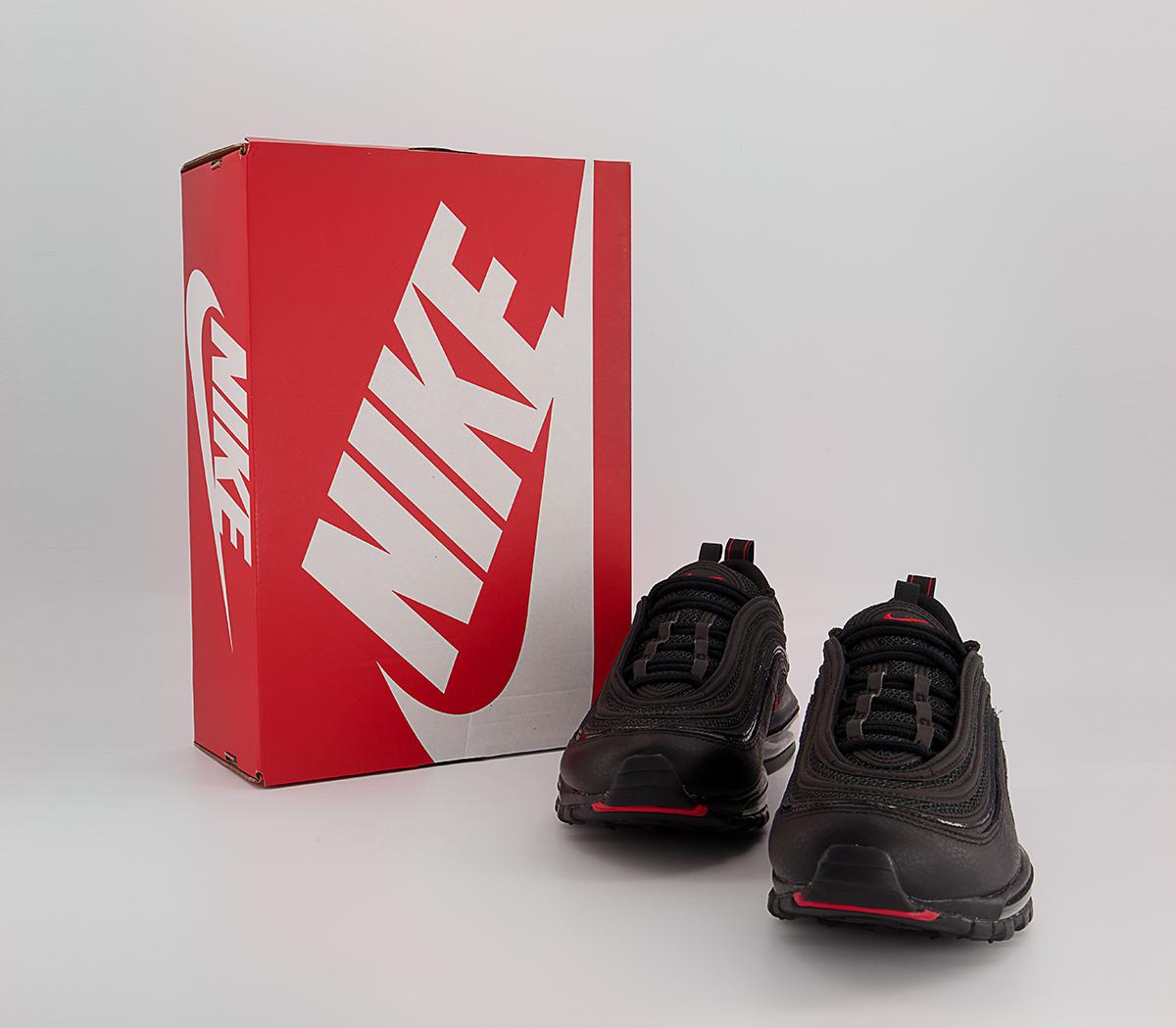 Nike Air Max 97 Trainers Nike Air Max 97 Trainers Black Univ Red White