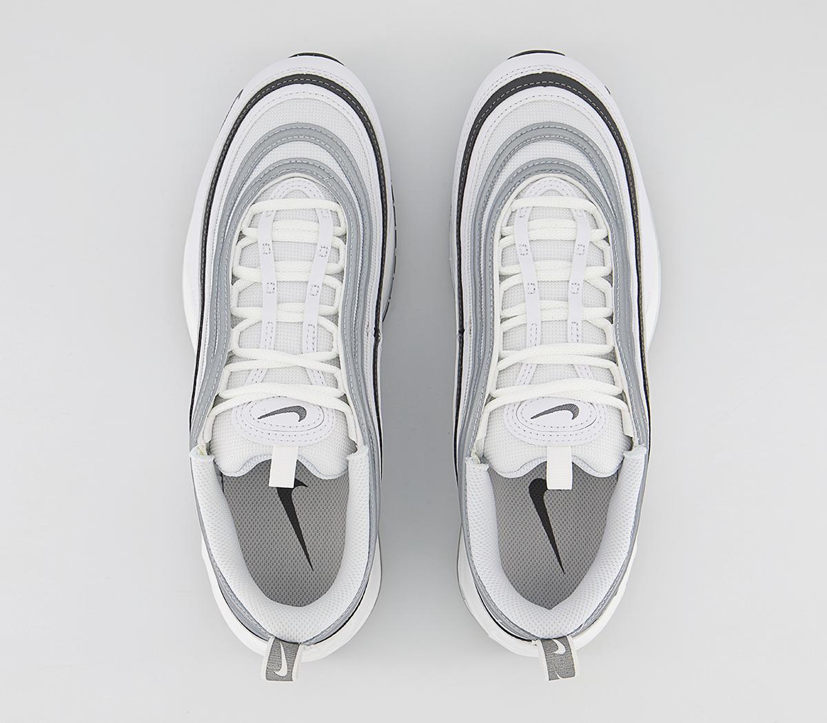 NikeAir Max 97 Trainers White Dark Grey Metallic Silver