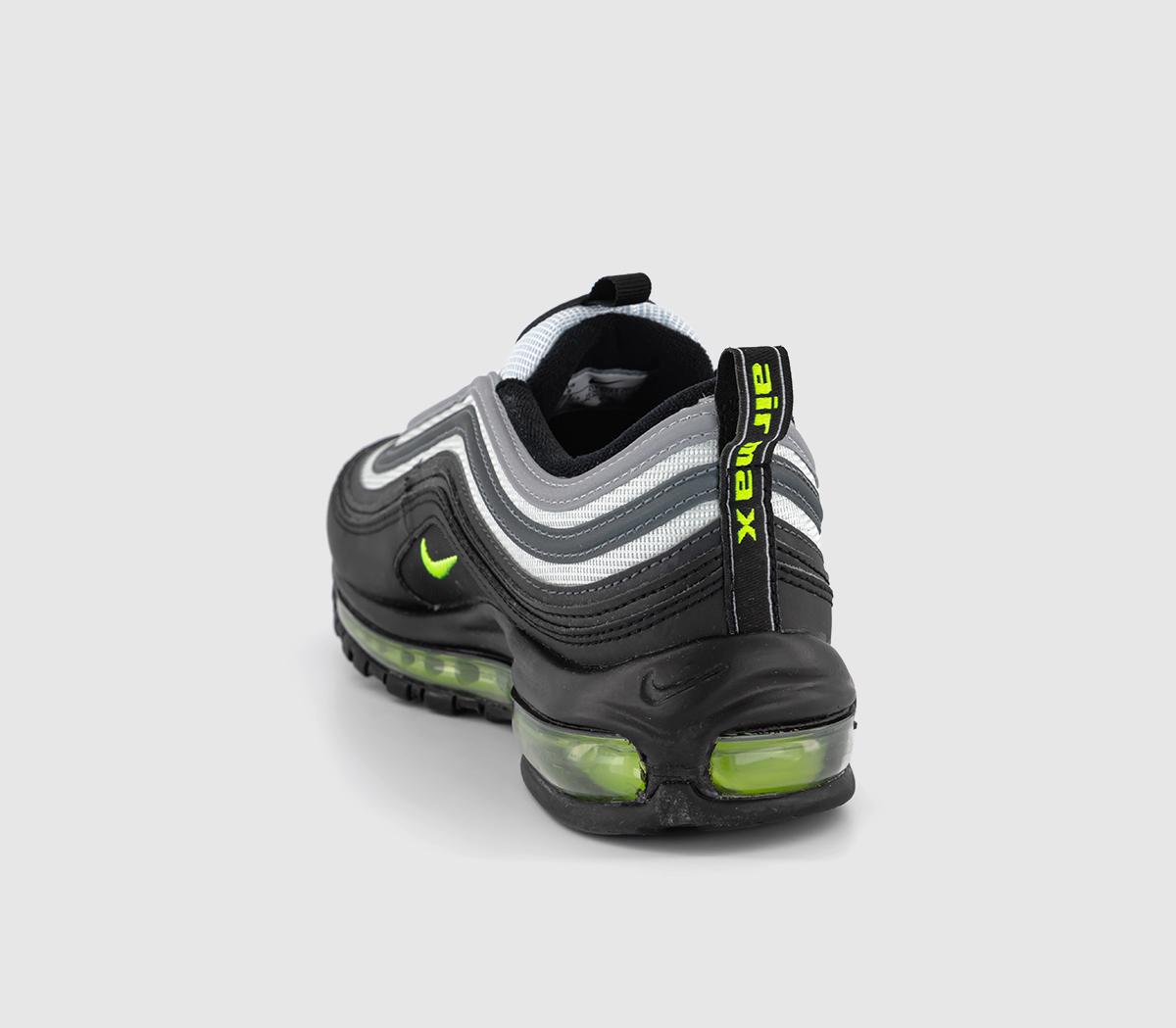 Nike Air Max 97 Trainers Nike Air Max 97 Trainers Pure Platinum Volt Black White
