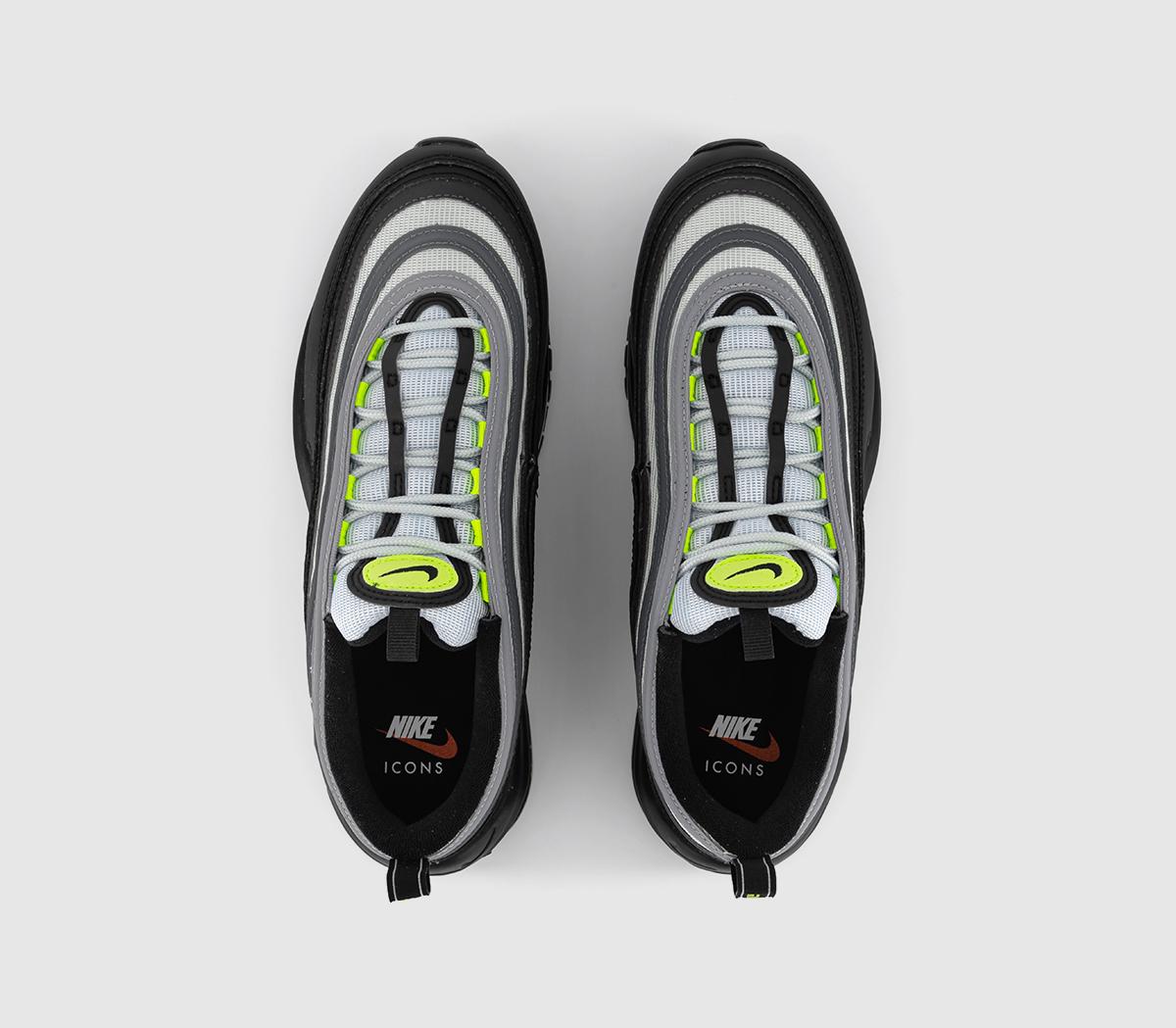 Nike Air Max 97 Trainers Nike Air Max 97 Trainers Pure Platinum Volt Black White