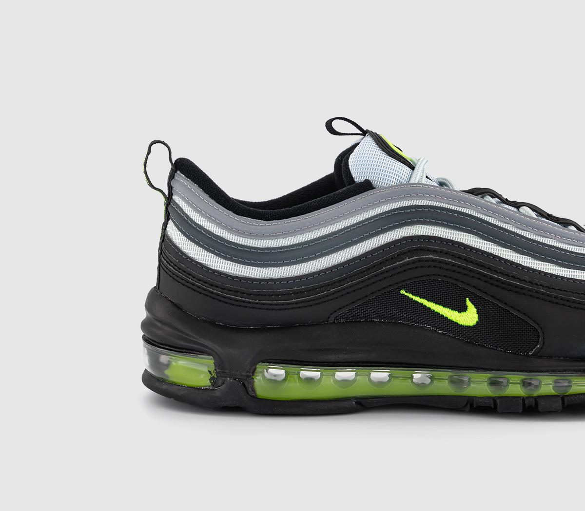 Nike Air Max 97 Trainers Nike Air Max 97 Trainers Pure Platinum Volt Black White