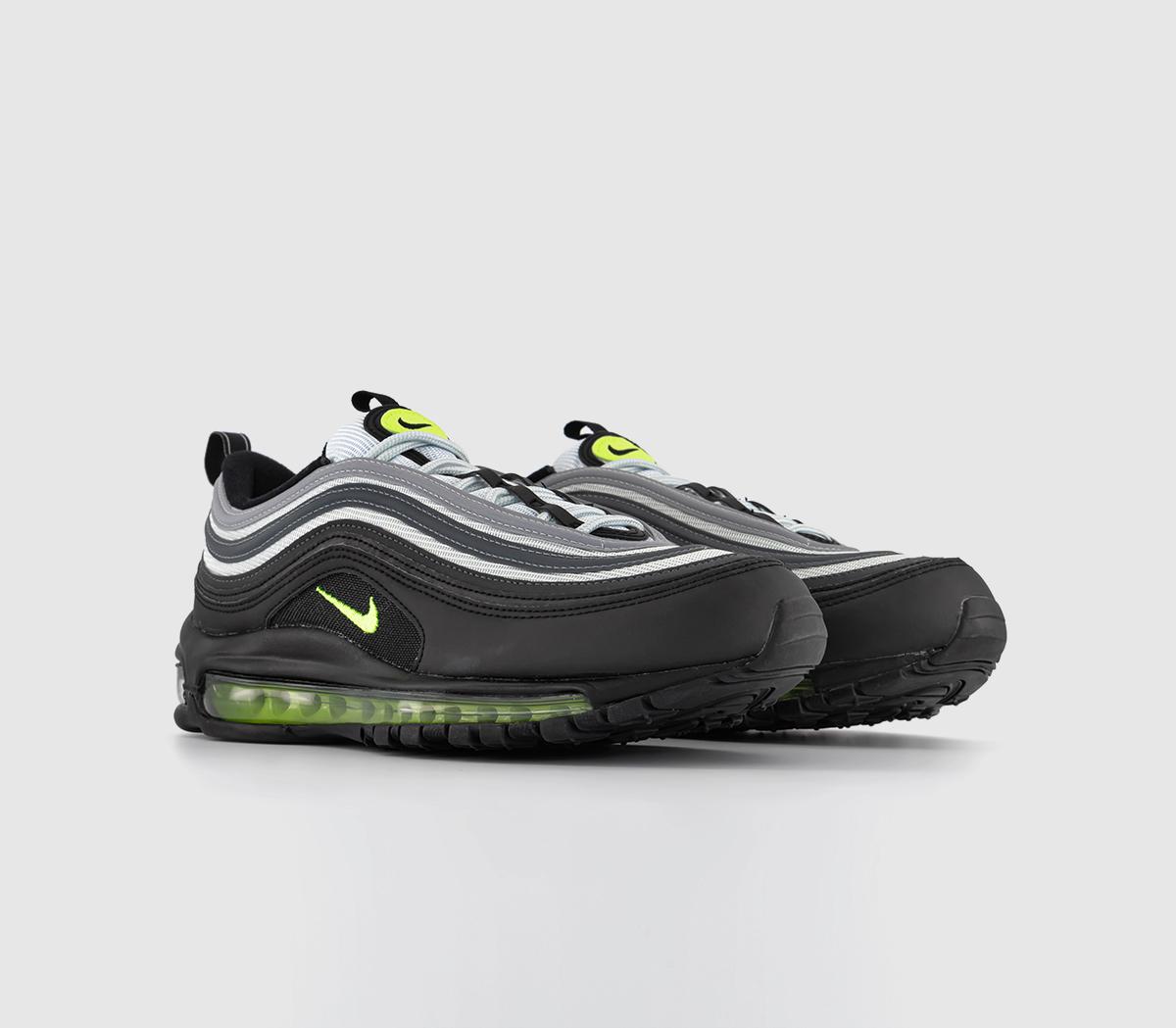 Nike Air Max 97 Trainers Nike Air Max 97 Trainers Pure Platinum Volt Black White