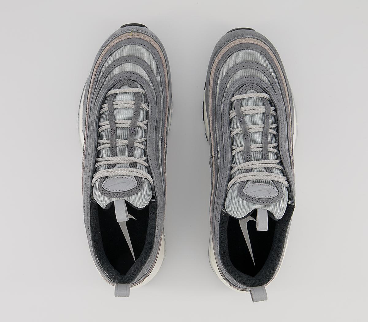 Nike Air Max 97 Trainers Nike Air Max 97 Trainers Smoke Grey Med Ash Metallic Silver Cobblestone Sum
