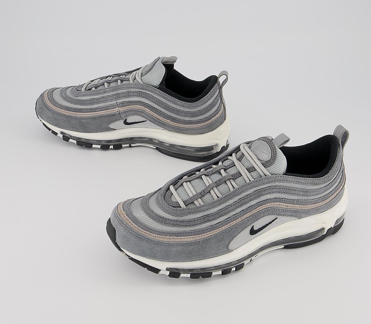 Nike Air Max 97 Trainers Nike Air Max 97 Trainers Smoke Grey Med Ash Metallic Silver Cobblestone Sum