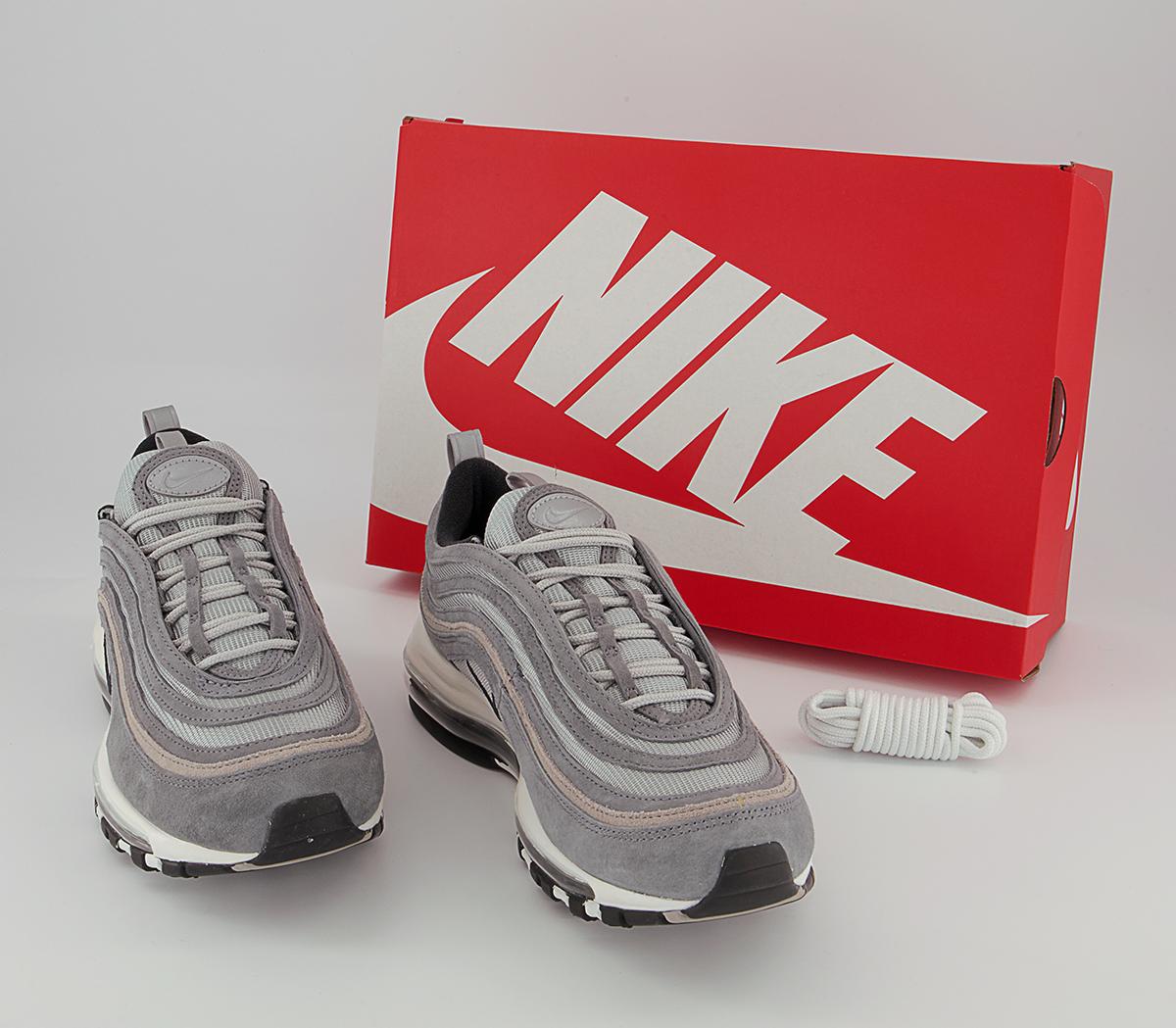 Nike Air Max 97 Trainers Nike Air Max 97 Trainers Smoke Grey Med Ash Metallic Silver Cobblestone Sum