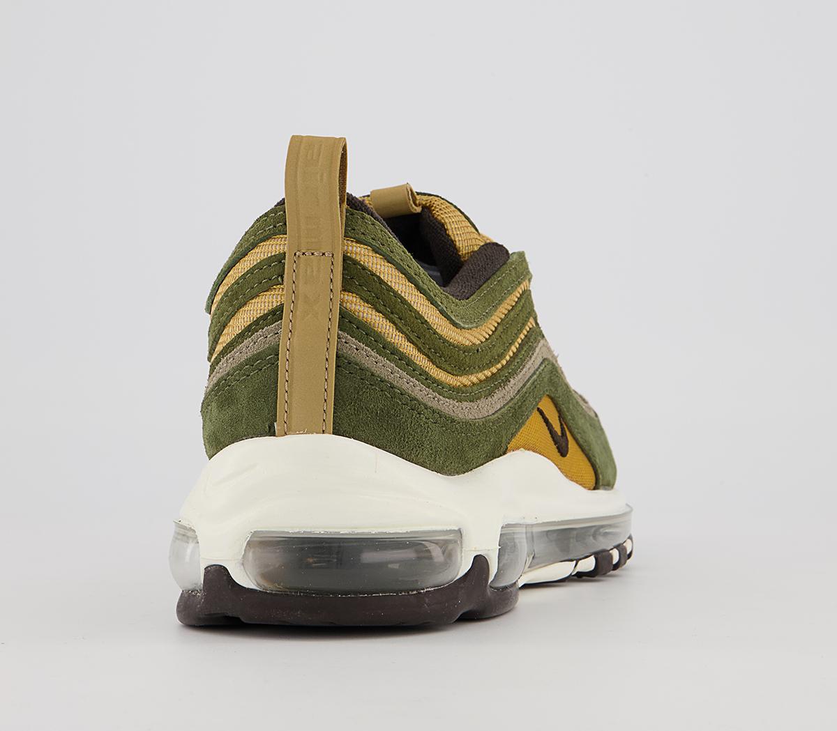 Nike Air Max 97 Trainers Nike Air Max 97 Trainers Rough Green Ironstone Metallic Gold Matte Olive Sa