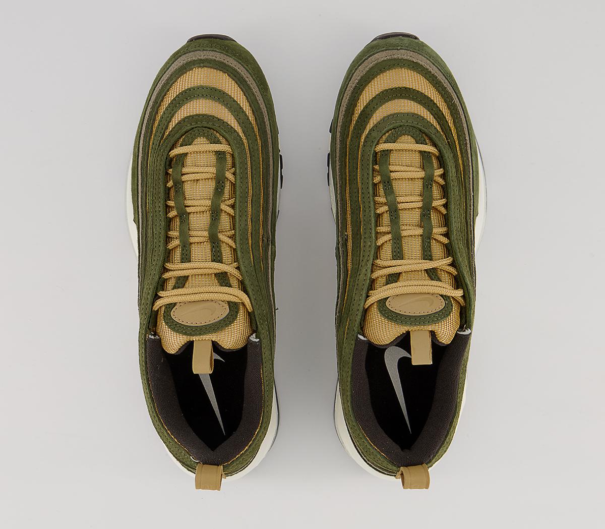 Nike Air Max 97 Trainers Nike Air Max 97 Trainers Rough Green Ironstone Metallic Gold Matte Olive Sa