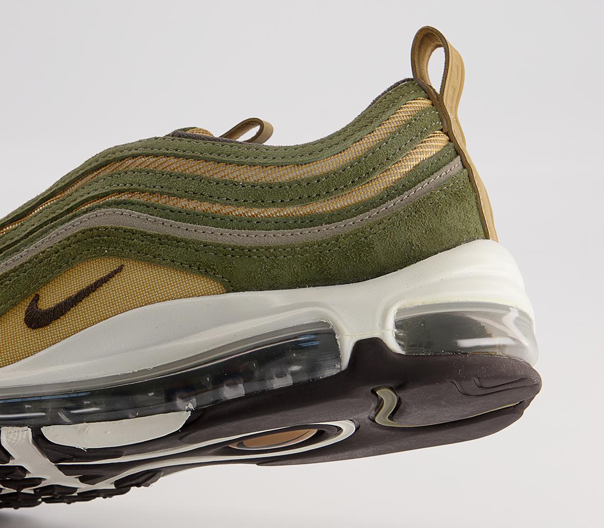 Nike Air Max 97 Trainers Nike Air Max 97 Trainers Rough Green Ironstone Metallic Gold Matte Olive Sa