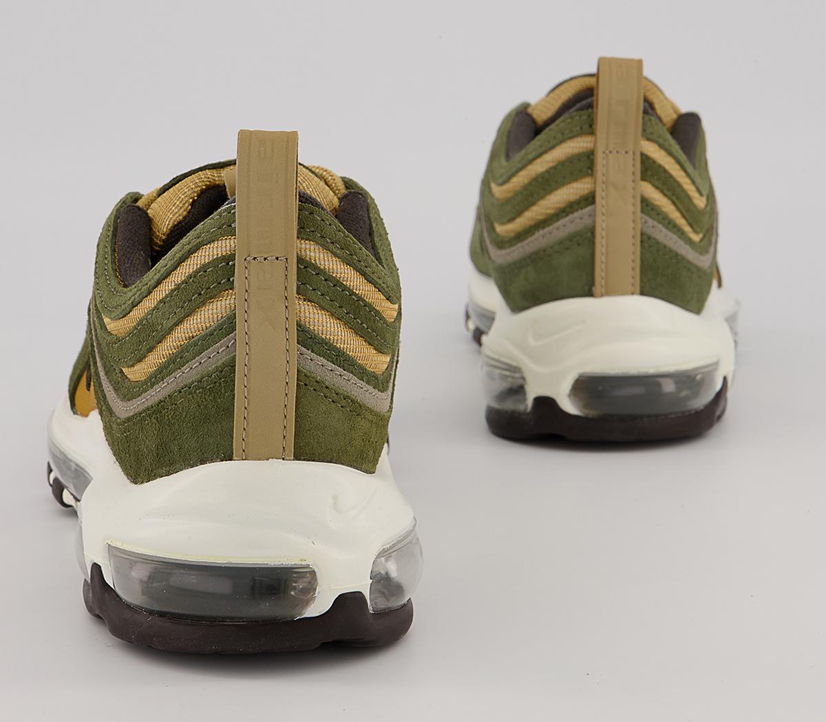 Nike Air Max 97 Trainers Nike Air Max 97 Trainers Rough Green Ironstone Metallic Gold Matte Olive Sa