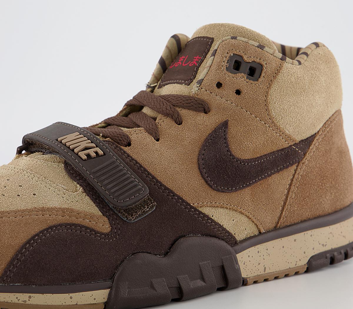 NikeAir Trainer 1 Hay Baroque Brown Taupe Varsity Red