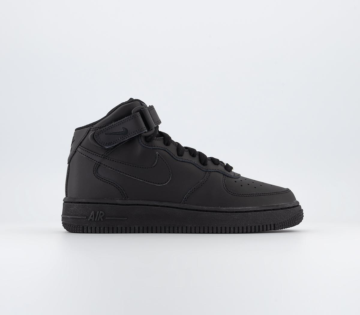 Air Force 1 Mid Junior Trainers Black