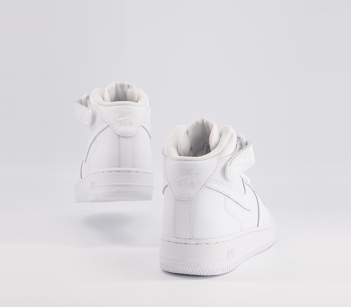 Nike Air Force 1 Mid Gs Trainers Nike Air Force 1 Mid Gs Trainers White