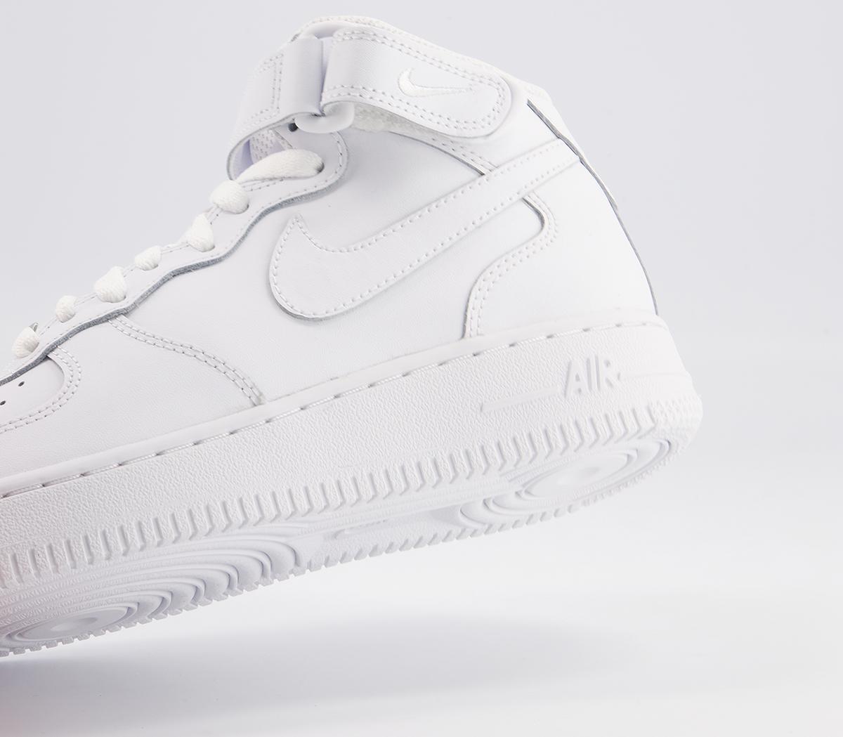 Nike Air Force 1 Mid Gs Trainers Nike Air Force 1 Mid Gs Trainers White