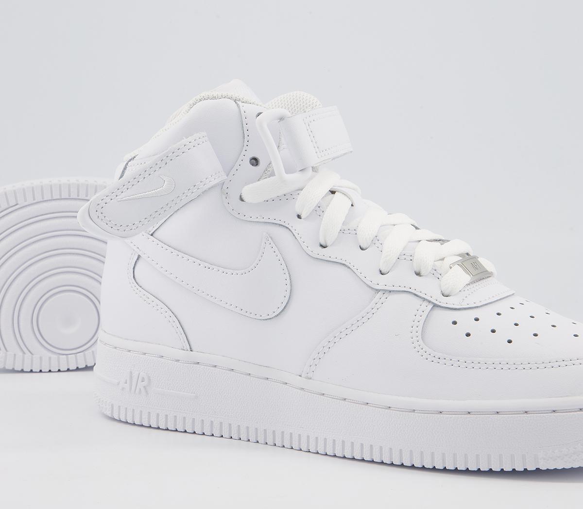 Nike Air Force 1 Mid Gs Trainers Nike Air Force 1 Mid Gs Trainers White
