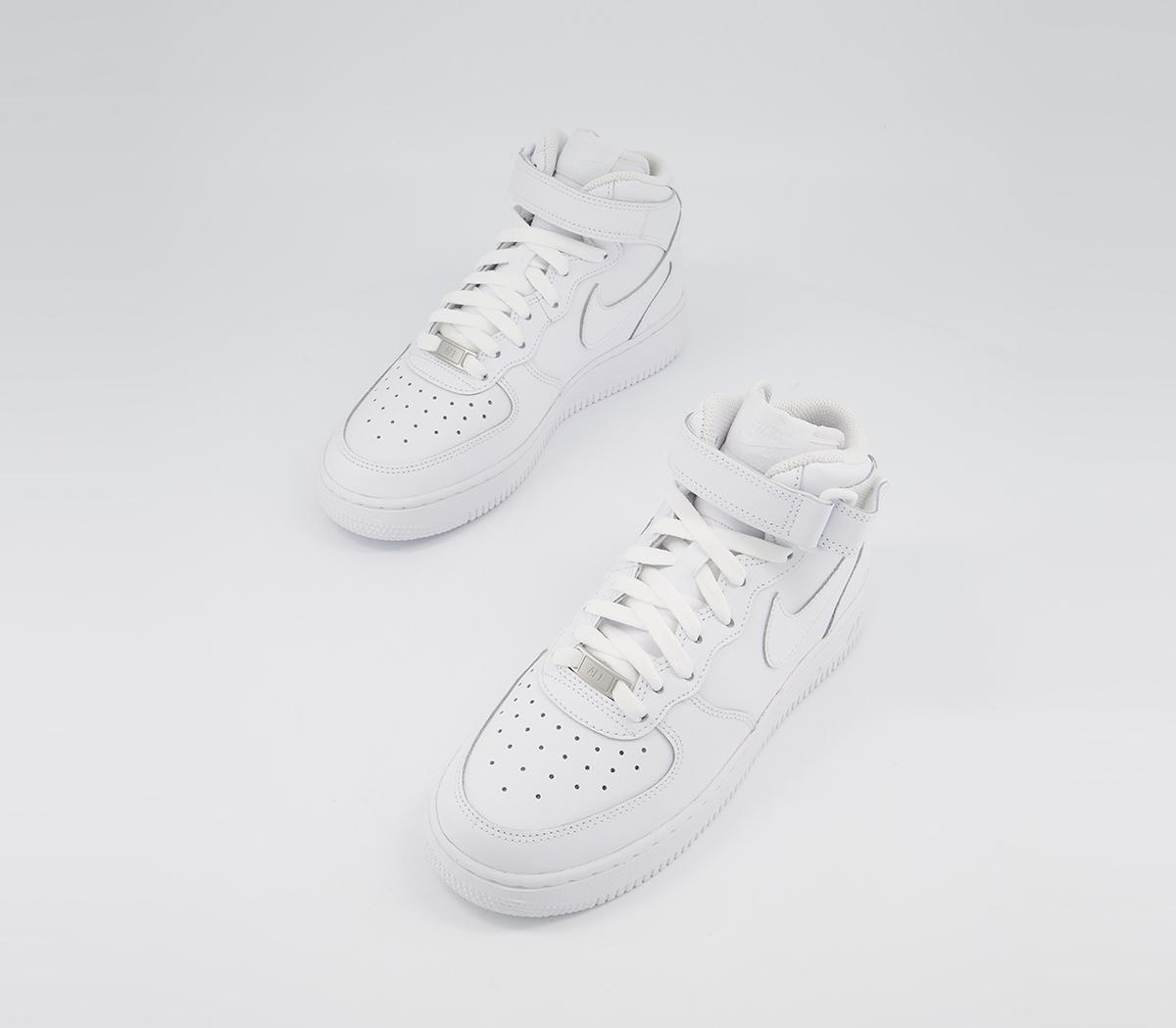 Nike Air Force 1 Mid Gs Trainers Nike Air Force 1 Mid Gs Trainers White