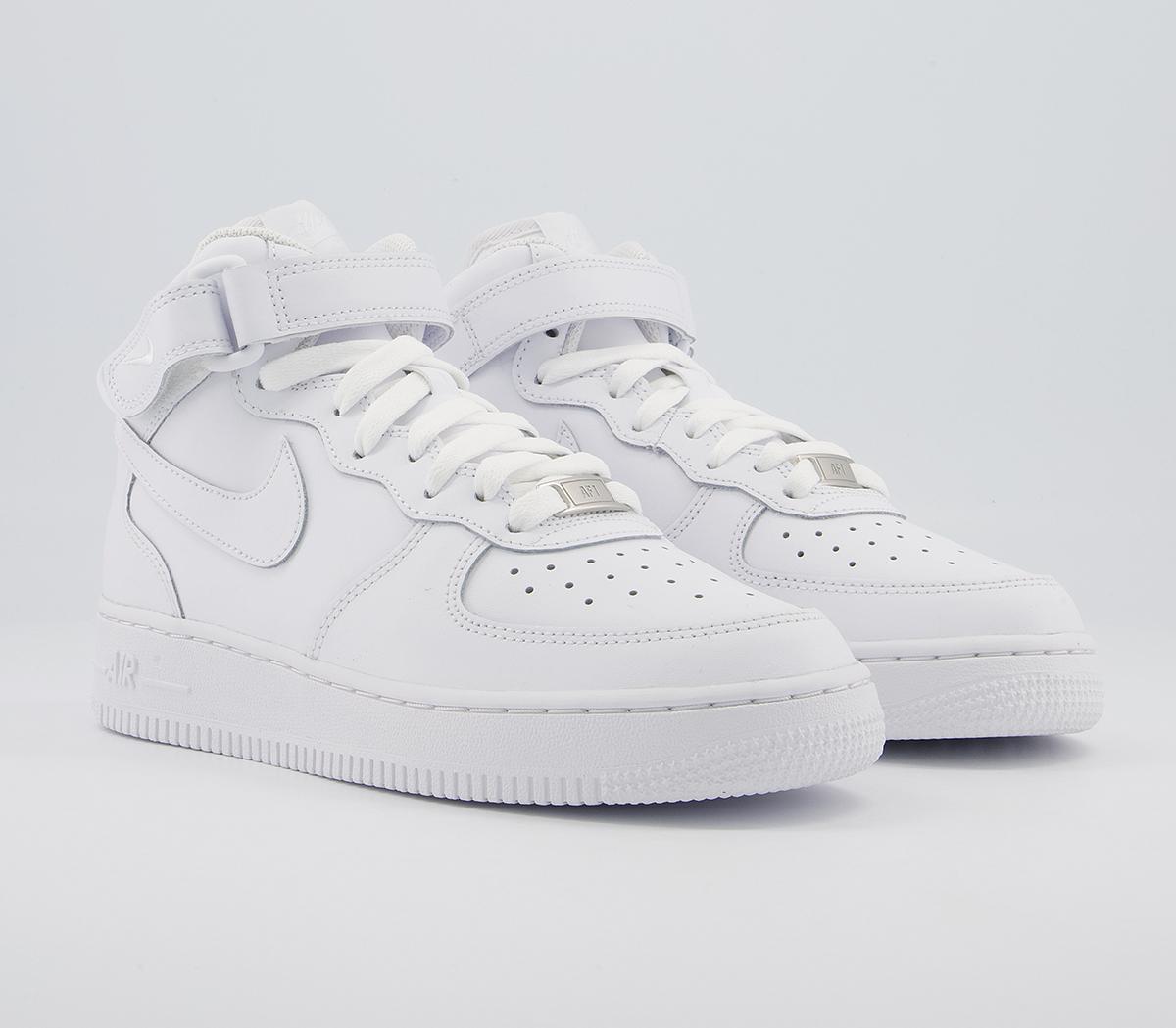 Nike Air Force 1 Mid Gs Trainers Nike Air Force 1 Mid Gs Trainers White