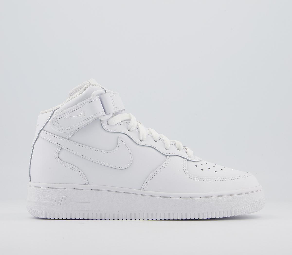 Nike Air Force 1 Mid Junior Trainers White Unisex