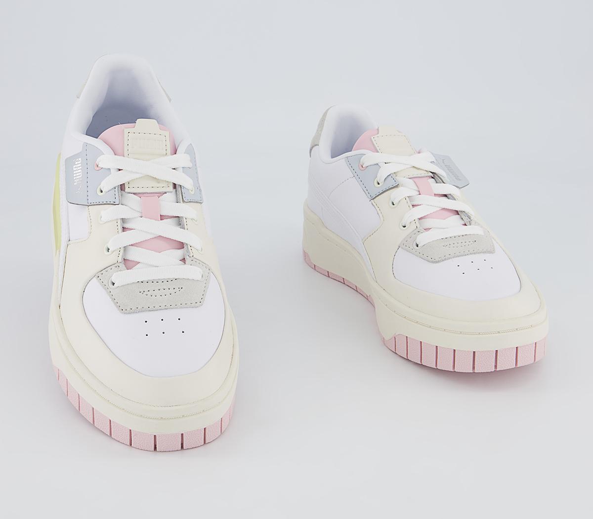 PUMA Cali Dream Trainers White Marshmallow Chalk Pink - Pastel Trainers \u0026  Shoes