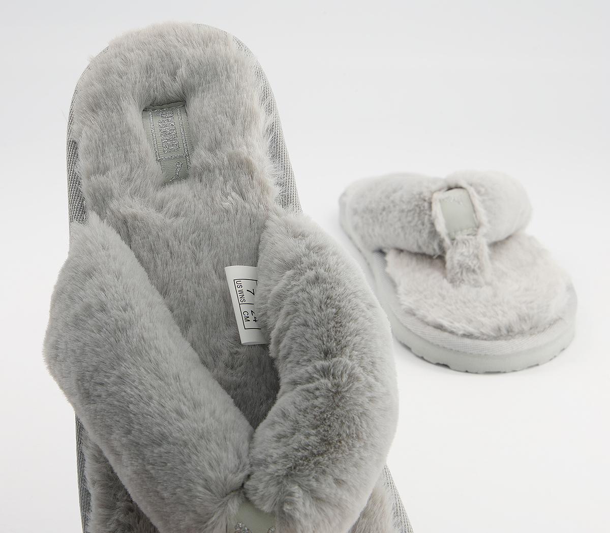 Puma Fluff Flip Flops Puma Fluff Flip Flops High Rise Puma Silver