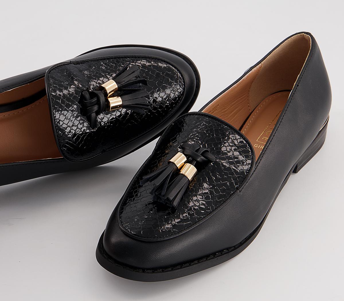 Office Fortnight Patent Tassel Loafers Office Fortnight Patent Tassel Loafers Black