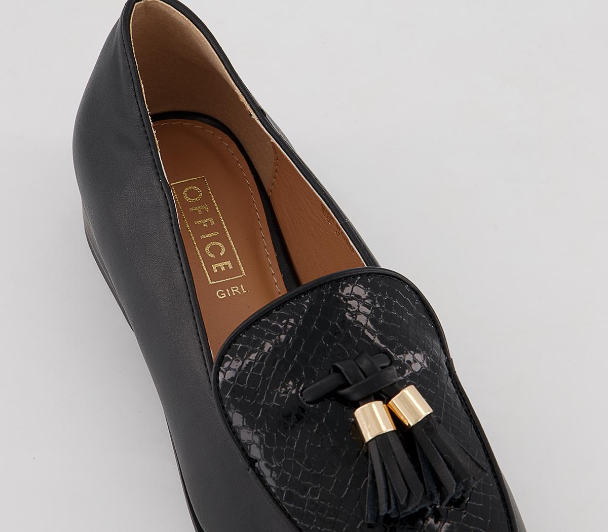 Office Fortnight Patent Tassel Loafers Office Fortnight Patent Tassel Loafers Black