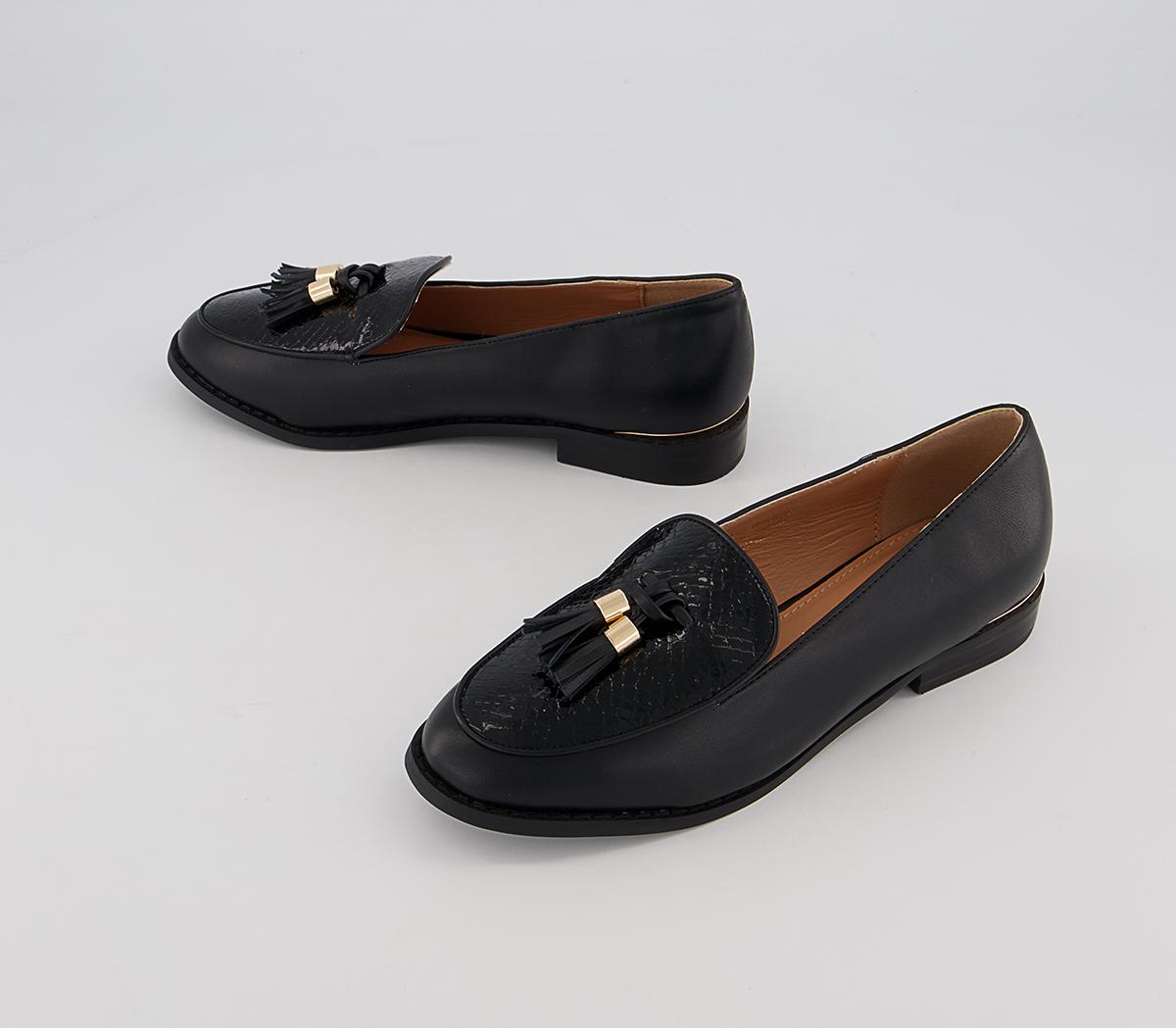 Office Fortnight Patent Tassel Loafers Office Fortnight Patent Tassel Loafers Black
