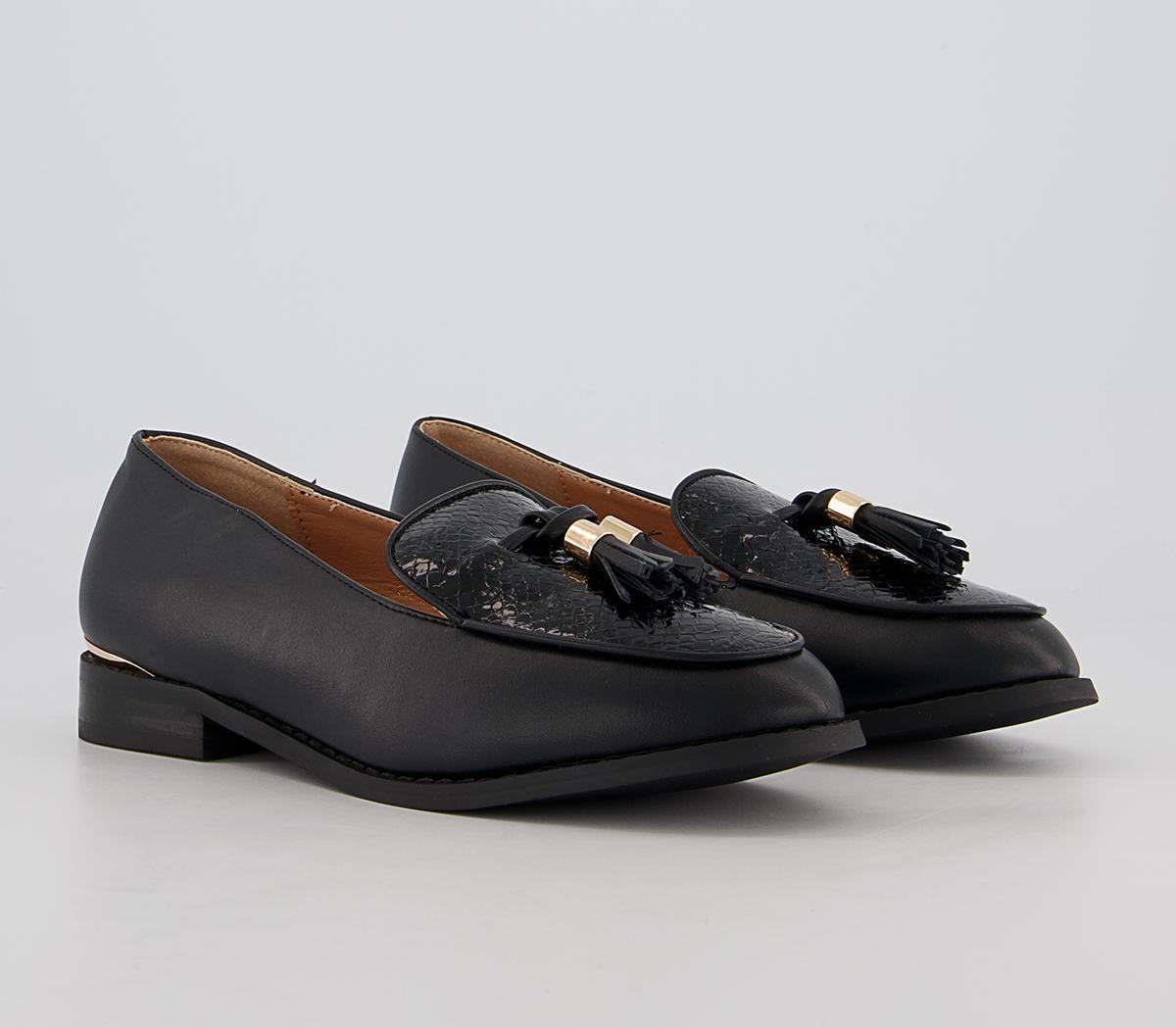 Office Fortnight Patent Tassel Loafers Office Fortnight Patent Tassel Loafers Black