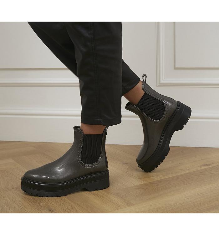 Lemon Jelly Netty Chelsea Rainboots Metal Grey - Women's Ankle Boots