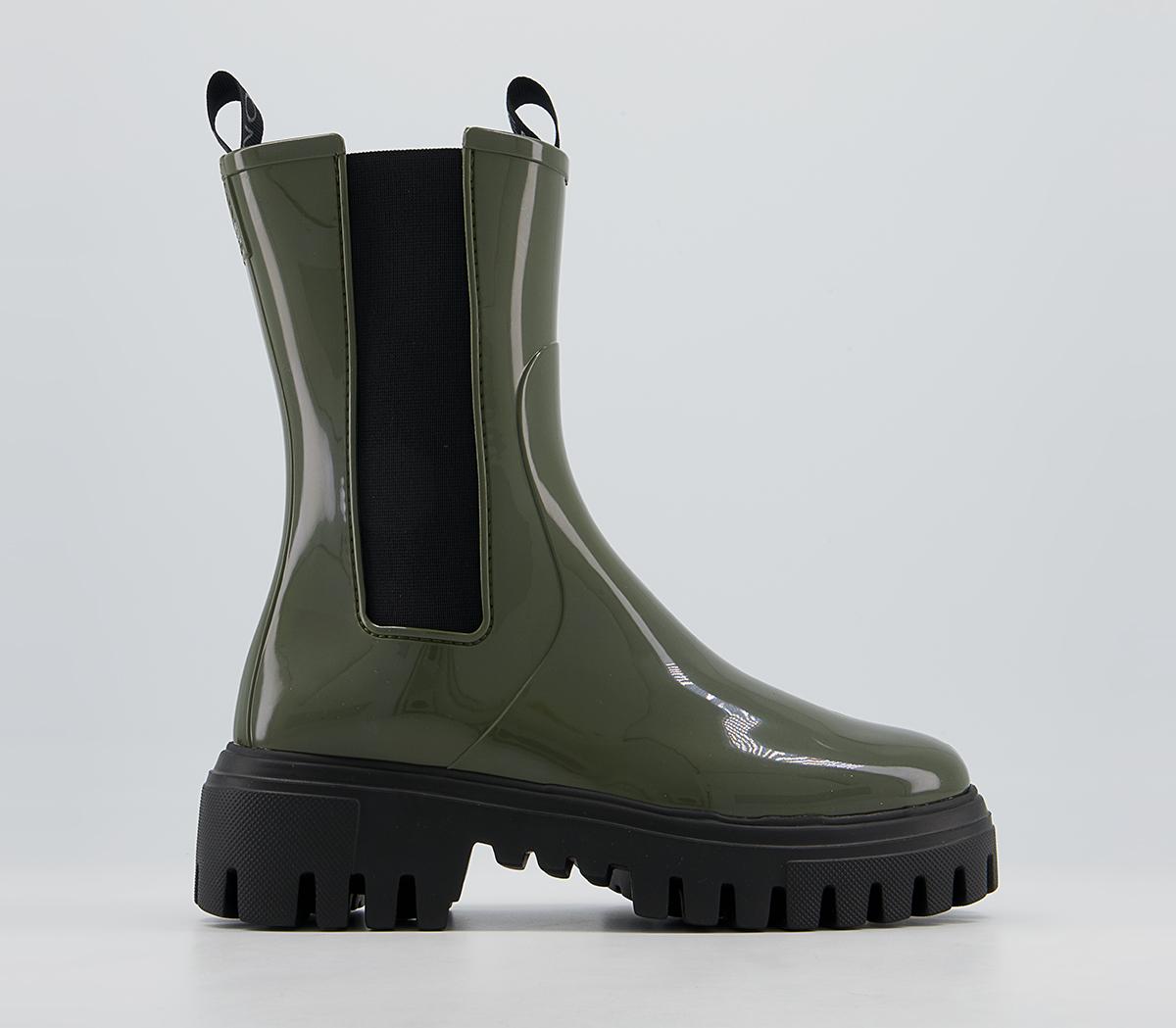 Lemon Jelly City Tall Rainboots Military Green - Knee High Boots