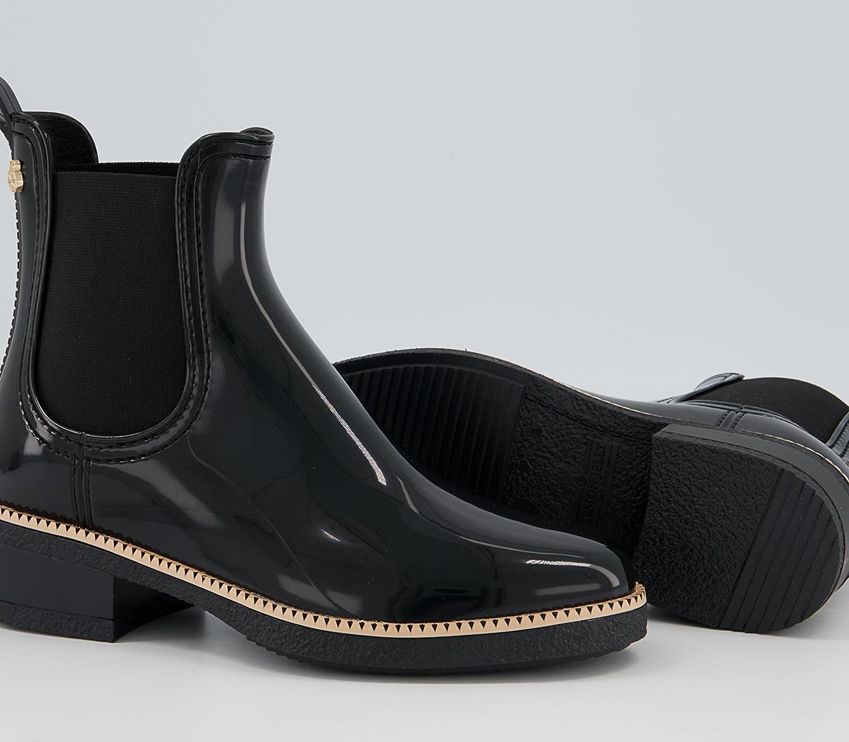 Lemon Jelly Ava Chelsea Rainboots Lemon Jelly Ava Chelsea Rainboots Black