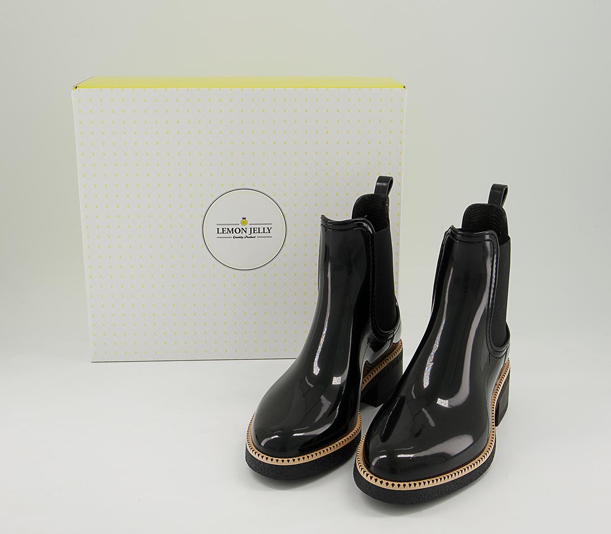 Lemon Jelly Ava Chelsea Rainboots Lemon Jelly Ava Chelsea Rainboots Black