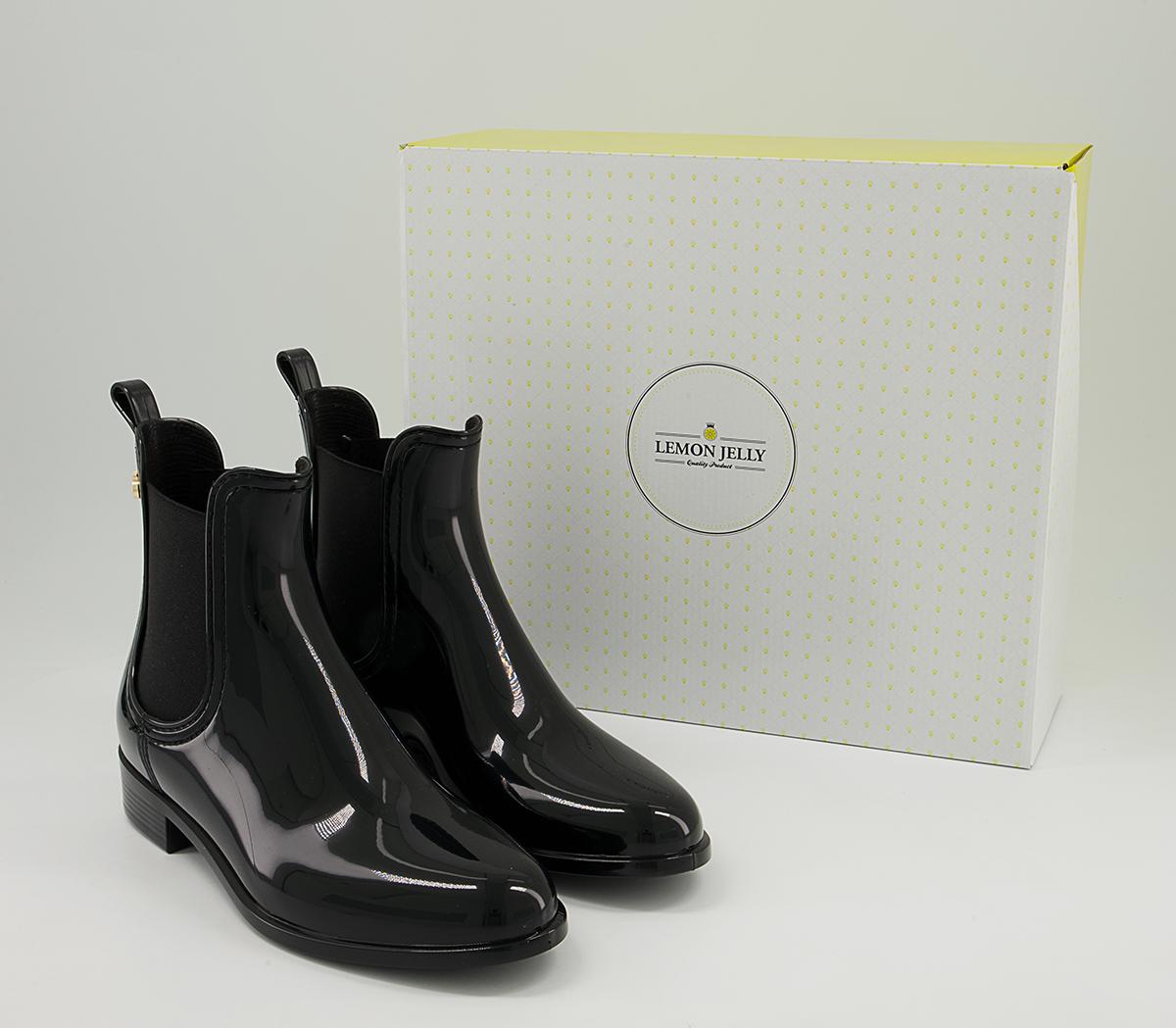 Lemon Jelly Comfy Chelsea Rainboots Lemon Jelly Comfy Chelsea Rainboots Black