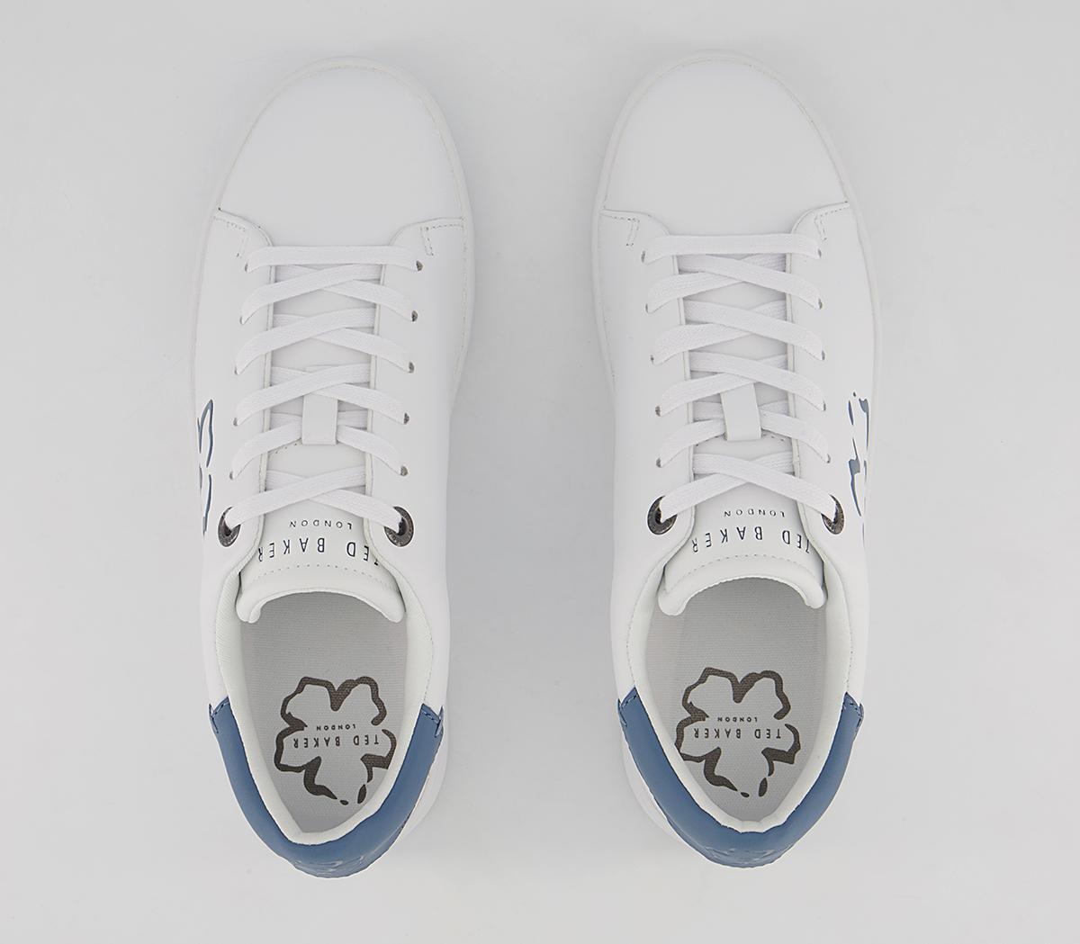 Ted Baker Tarliah Trainers White Blue - Fashion Trainers