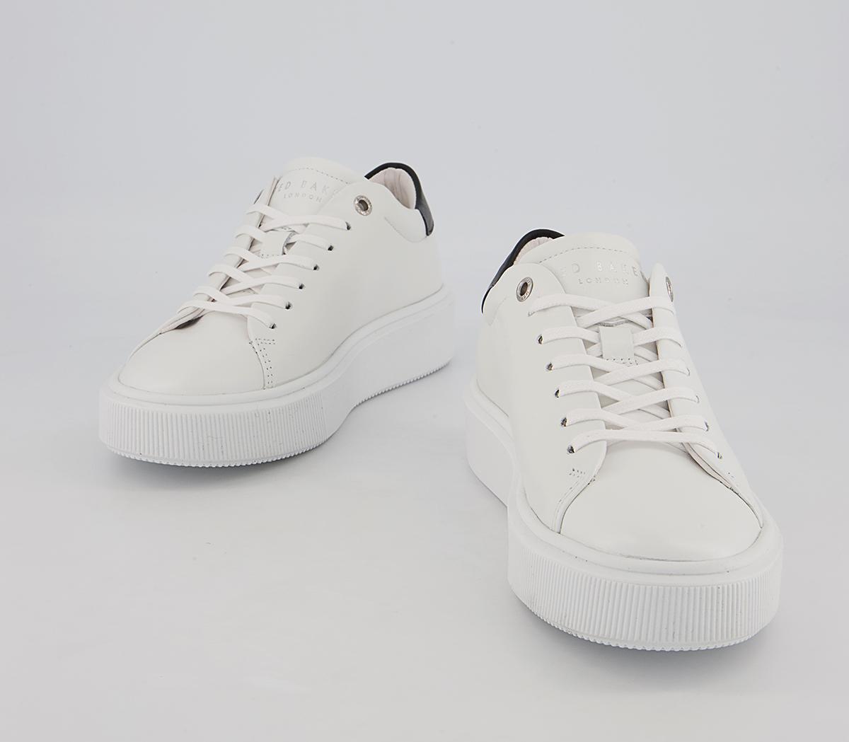 Ted Baker Lornea Trainers White Black - Fashion Trainers