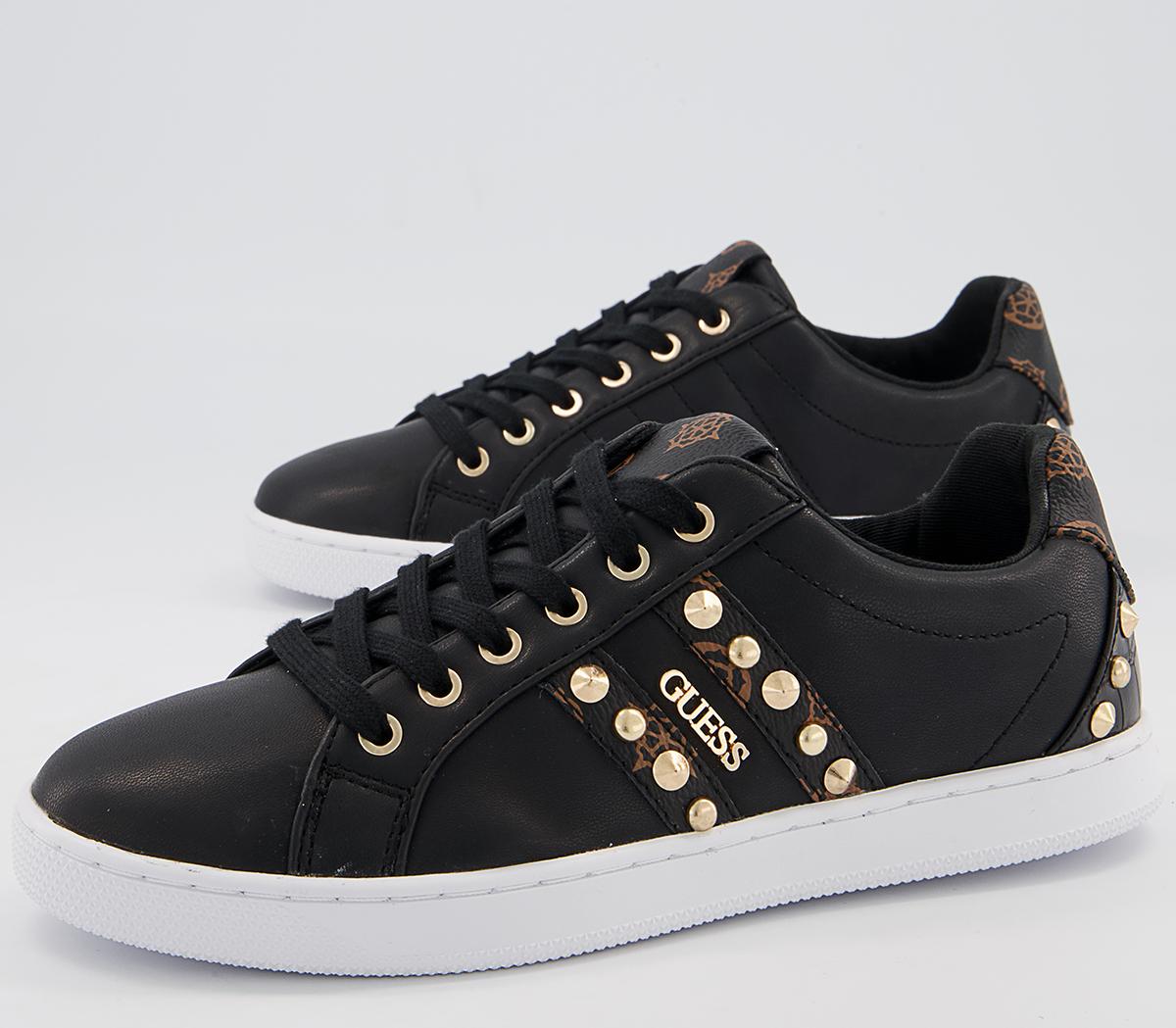 Guess Rassta Studded Trainers Black - Flat Shoes for Women