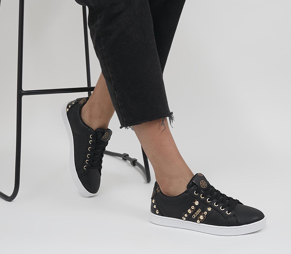 mesterværk pessimistisk aftale Guess Rassta Studded Trainers Black - Flat Shoes for Women