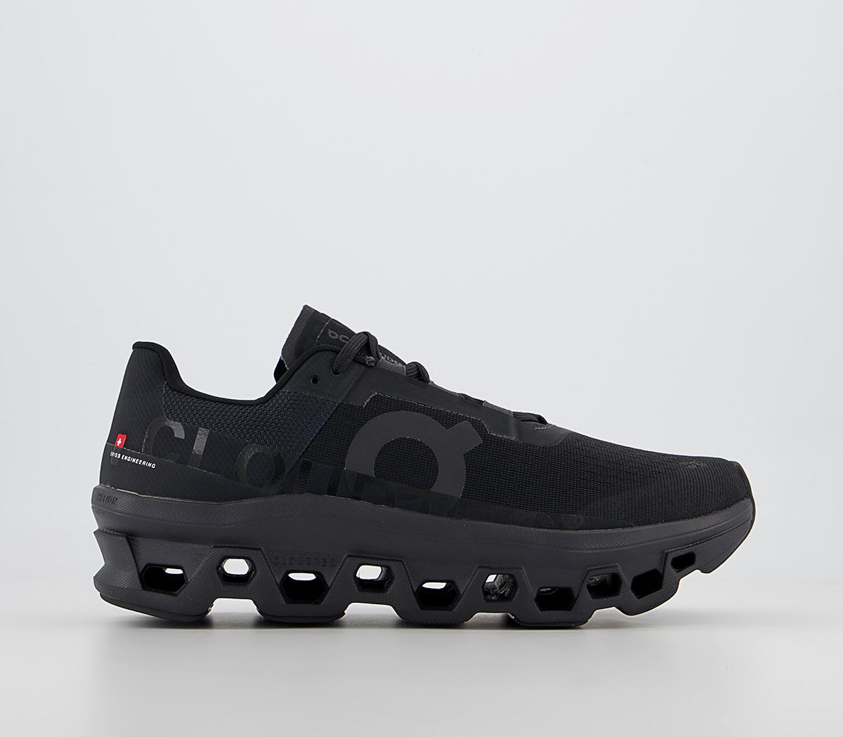 On RunningCloudmonster TrainersAll Black