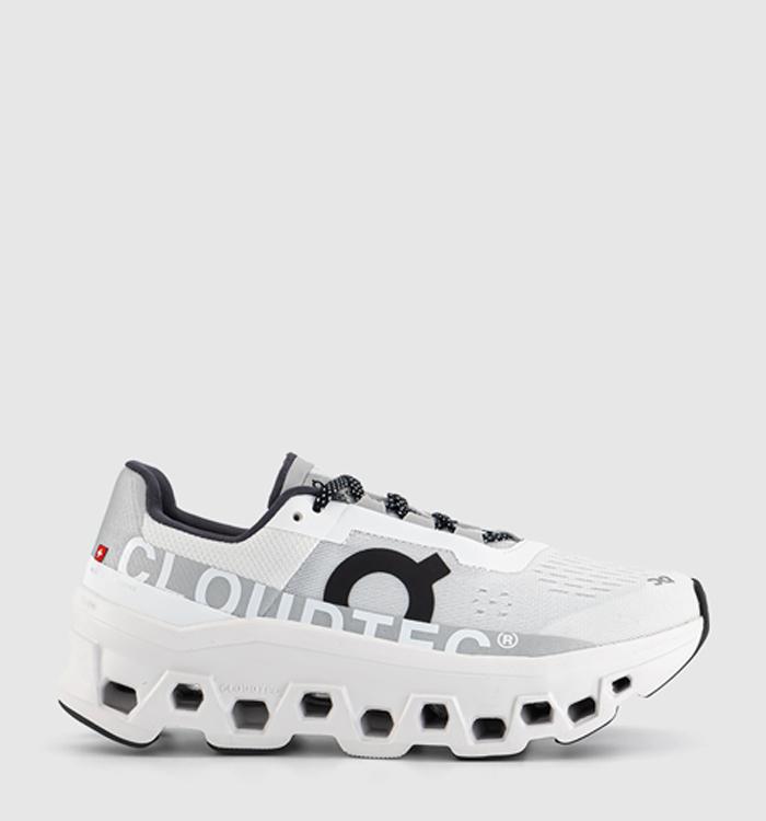 On Running Cloudmonster Trainers All White