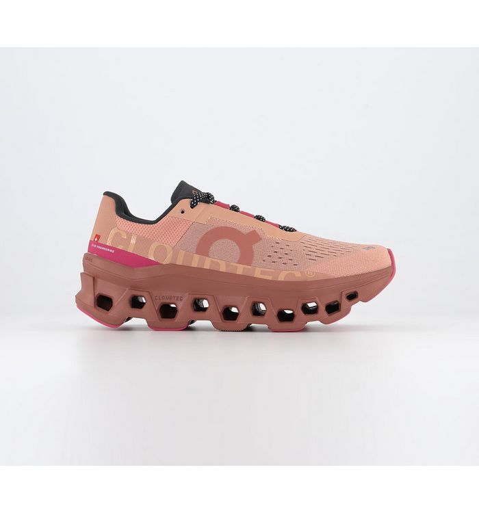 On Running Cloudmonster Trainers W Rose Cork F In Pink