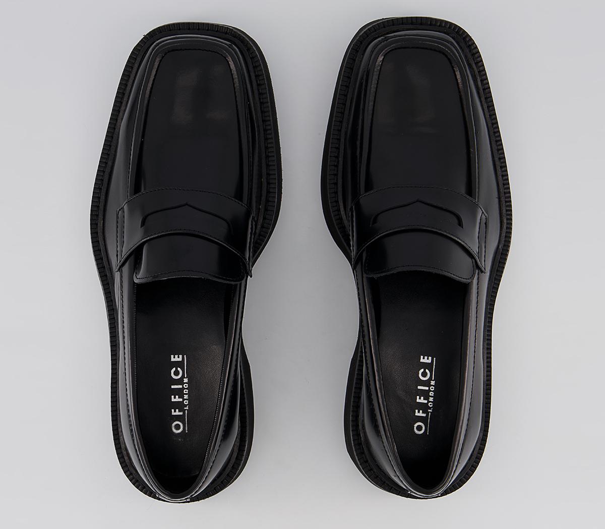 Office Montreal Exaggerated Sole Loafer Office Montreal Exaggerated Sole Loafer Black High Shine